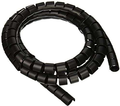 UKCABLE-TIES 3M Spiral Cable Wire Wrap Black Cable Tidy Organiser Manage Cable Sleeve Flexible Cable Wrap