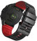SumRioo 24mm Armband für Suunto 9/Suunto 9 Baro, Silikon Ersatz-Uhrenarmband für Suunto 7/Suunto D5/Suunto Spartan Sport/Sony Smartwatch 2 SW2/Fossil Q Nate Hybrid/GMa-S2100 - Schwarz/Rot