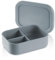 KLIPPSI® Fiambrera mediana de 3 compartimentos, fiambrera de silicona platino, resistente al calor, resistente al frío, a prueba de fugas, apto para lavavajillas (azul claro)
