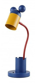 GTV - MOUSE Schreibtischlampe - max.250V, 50/60Hz, 1*E27, max.25 W, Ø.8 cm, IP20, marineblau/gelb - Kinderschreibtischlampe Tischlampe Leuchten für Kinder