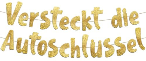 Lustige Banner, Versteckt die Autoschlüssel, Partyzubehör zum 17. Geburtstag