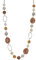 Bulinlin Silber Perplen Lang Kette für Damen Boho Statement Chain Halskette Modeschmuck Geburtstagsgeschenke für Frauen (52-Brown)