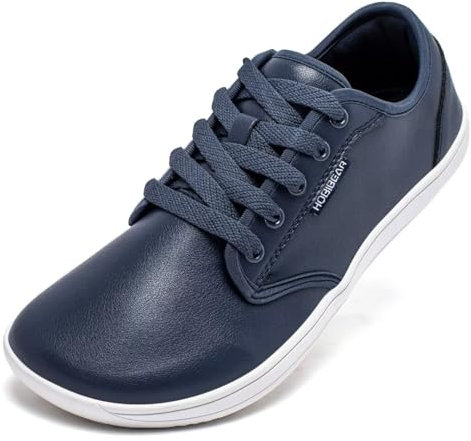 HOBIBEAR Unisex Amplia Descalzo Zapatos para Hombres Womens Minimalista Zapatillas Zero Drop Zapatos Ligeros Cómodo (Azul,EU 41)