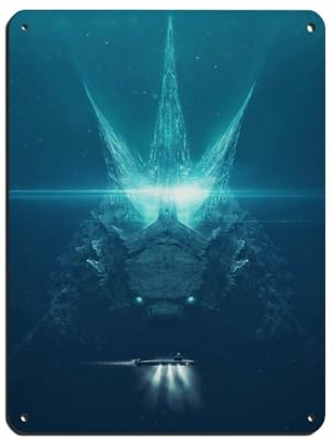 Godzilla Vs King Kong Filmposter 43 Retro Poster Metall Blechschild Chic Art Retro Eisen Malerei Bar Menschen Höhle Cafe Familie Garage Poster Wanddekoration 30 x 40 cm