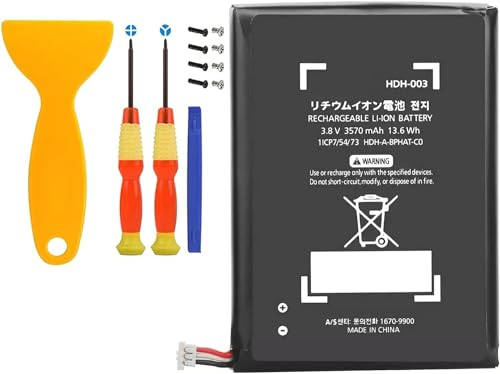 Pickle Power 3570mAh HDH-003 Ersatzakku für Nintendo Switch Konsole Lite HDH-001 HDH-A-BPHAT-C0 mit Reparatur Tool Kit