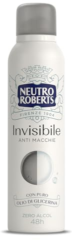 Neutro Roberts, Deospray Invisible Invisible, Zero Alkohol, Zero Flecken, mit reinem Glycerinöl, Deodorant für Damen und Herren, dermatologisch getestet, 150 ml, 48h
