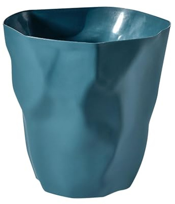 Colcolo Mülleimer, Papierkorb ohne Deckel, nordischer, langlebiger, Oben offener Müllbehälter für Toilette, Zuhause, Küche, Schlafzimmer, Dunkelblau