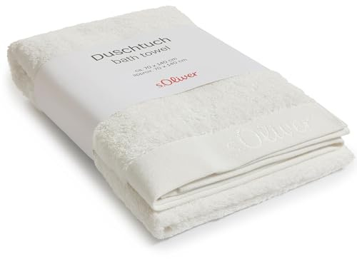 s.Oliver Duschtuch 70x140 cm - 100% Baumwolle, 600 g/m², weich & saugstark, Badetuch Creme