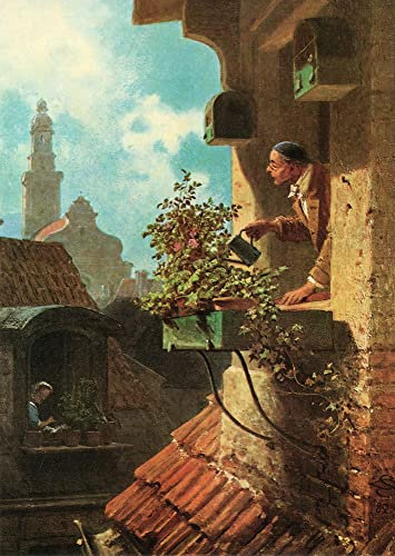 Kunstkarte Carl Spitzweg Im Dachstübchen