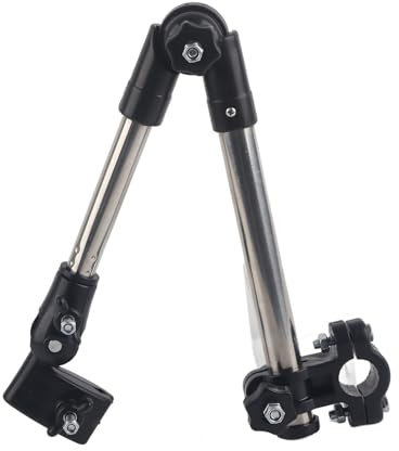 360° Adjustable Umbrella Mount Holder,Universal Outdoor Bike Umbrella Stretch Stand for Mobility Patio Scooter Stroller Wheelchair Beach Chair Pushchair Rollator Black