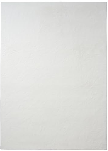 Consilio Concept Cozy Fellteppich 120x170 Ivory Teppich Supersoft 28 mm Höhe Soft weich Hasenfell Imitat weiß Creme Wohnzimmerteppich Kinderzimmerteppich Küchenteppich Flurteppich