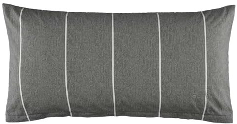 Esprit Home 2er Set Premium Kopfkissenbezug 40x80 Baumwolle - Anthrazit - 2teilig - Kopfkissenbezüge mit Esprit-Logo gestickt - Doubleface - farblich passend zur Bettwäsche mit Reißverschluss