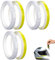 6 Rolle Reflektorband Selbstklebend, Hohe Intensität Reflektor Warnband, Reflektor Aufkleber Fahrrad, 10mm x 8m Reflective Tape Aufkleber, Für Straße,Fahrräder,Helme,Motorrad Dekoration (Weiß,Gelb).