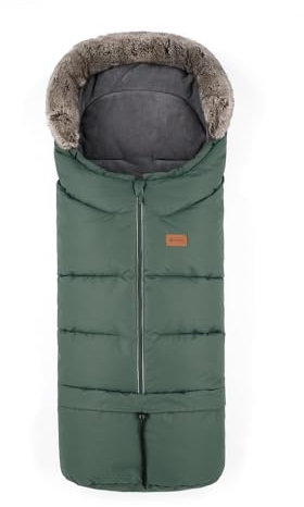 Petite&Mars Schlafsack für Kinderwagen Fusak 4v1 Arctic * Fußsack * Winterschlafsack für Kinderwagen, Buggy und Autositz * Warrm * Wasserdicht * Winddicht (Veritable Khaki)