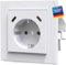 Steckdose Schnellladegerät USB-C/C PD 3.0 QC Kindersicherung Standard Unterputz Wand kompatibel mit GIRA Jung Merten Busch Jaeger Reinweiß Alpinweiß Smartphone Tablet Power Delivery Quick Charge