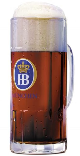 Hofbräuhaus München Boccale da birra originale Wallenstein 0,5 l | brocca misura | bicchiere da birra | brocca con stemma HB e scritta tradizionale | idea regalo per uomo e donna