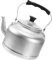 Cabilock Bollitore in alluminio addensato riutilizzabile di grandi dimensioni bollitore per acqua bollente teiere caffettiera in metallo bollitore d'acqua in metallo Silver