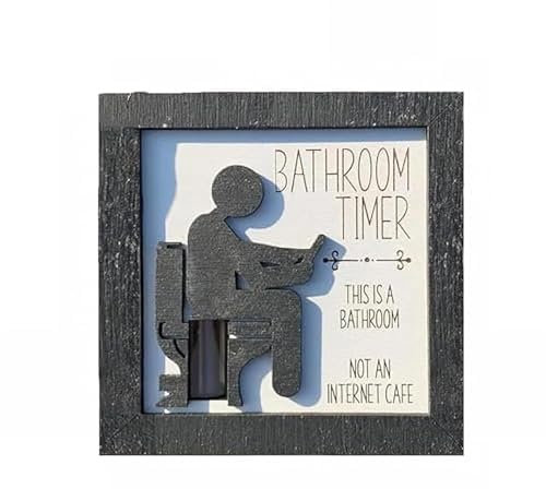 Temporizador de baño de 2 lados, divertido regalo de broma, temporizador de reloj de arena para inodoro, reloj de arena para inodoro, regalo único para baños