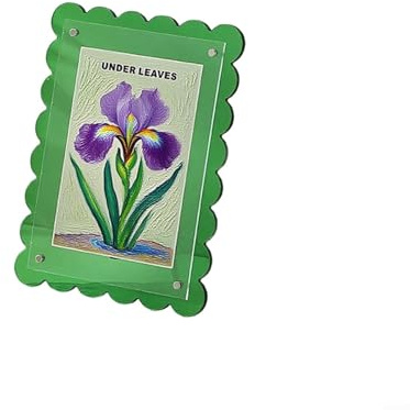 URPIZY Farbiges 4X6 Zoll Acryl Bilderrahmen Neon Schwebeoptik Tisch- Und Wandaufsteller Quer- Und Hochformat Dekorativ Für Wohnzimmer Büro Galerie Hochzeit Geschenk(green)