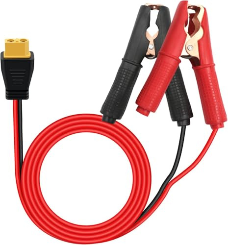 HuaLiSiJi Krokodilklemmen 12V auf XT60 14AWG 20A XT60 Buchse zu Batteriekabel mit Krokodilklemmen, Diesen Kann Auch KFZ Starter Batterieen Laden (5 m)