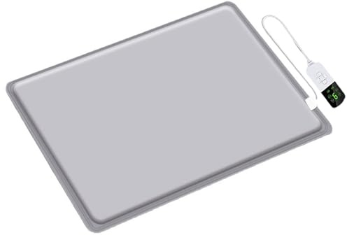 Tappetino Riscaldante Piedi，con 9 Livelli di Calore，Funzione Timer（2-12h）, Pannello Riscaldante a Infrarossi 220V，90x60cm， Riscaldamento Casa, Scaldapiedi Elettrico Piedi per Casa a Ufficio