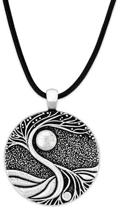 Hanary Collier Arbre de Vie Viking, Pendentif Lune Arbre de Vie Antique Vintage