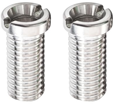 QEAS 2 Stück Hohlschraube Spüle M12 x 35 mm, Silber Edelstahl Universal Waschbecken Schrauben für Küchenspülen Siebkorbspülen Spülbecken Zubehör zum Austausch Alter Defekter Schrauben