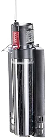 Hydor Filtro interno CRYSTAL 200 Acquari 120-200 litri, 2 fasi, kit di carbone attivo e Venturi incluso, nero