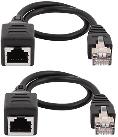 sourcing map 30 cm Ethernet Mâle Femelle Câble réseau RJ45 Rallonge 2