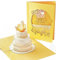 Stilvolle Hochzeitskarte mit extra Seite für Grüße - einzige 3-seitige Glückwunschkarte zur Hochzeit - 3D Pop-Up Karte als Hochzeits-Geschenk - auch zur goldenen Hochzeit 50