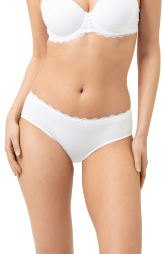 Mey Damen Hipster mit Spitze Serie Amorous | Tiefer, hüftiger Sitz, Flacher Bund, Rückteil aus Spitze, Baumwolleinsatz, Grafische Spitze, Gr. 36-46