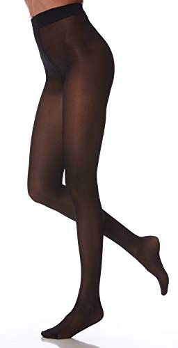 SCUDOTEX Collant 40 Deniers Soyeux Maille Lisse Compression Décroissante Légère 7-9 Hg mm Couleur Noir Taille 2