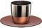EISCH Cosmo Espressobecher Platin-Kupfer 109/6 in Geschenkröhre, Kristallglas, 0,1 L, 6,3 cm hoch, 11,5 cm Ø, inkl. Untersetzer
