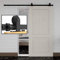 TSMST 183CM/6FT Sliding Door Track Kit Sliding Barn Wood Doors Rail T Mount Hangers Black for Single Door