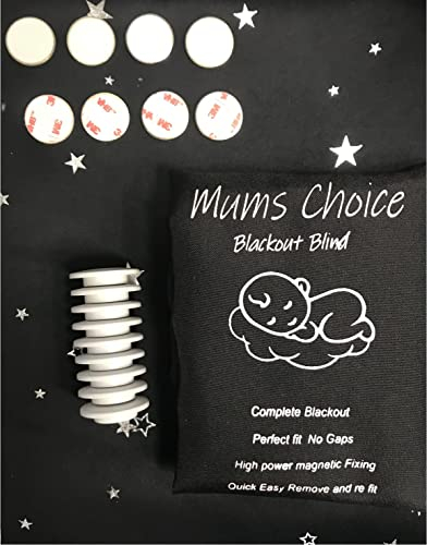 Mum's Choice Blackout Polyester Blind Curtain (Large 1350mm x 1950mm) MAGNET FIXING