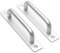 Door Pull Handle, 2PCS Aluminium Alloy Safety Grab Bar Handles Sliding Barn Door Cabinet Handle Hardware Bathrooms Shower Decorative Pull Handle with Back Plate，15 * 2.5cm (Silver)