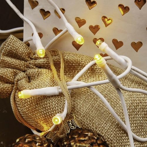 Hellum LED mini luci da fata per interni, 20 mini luci LED, lunghezza illuminata 285 cm, con spina, cavo bianco, per albero di Natale 563986