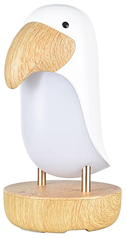 Fyearfly Cartoon Vogel Tischlampe USB wiederaufladbar dimmbar Schlafzimmer Nachttischlampe, geeignet für Familienschlafzimmer, Desktop