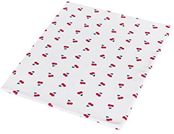 1buy3 Jersey Stoff gemustert zum nähen | 92% Baumwolle, 8% Elasthan | Kinderstoff | Baumwolljersey | Muster: Kirschen | 50cm x 160cm | Grundpreis je m² = €11,24