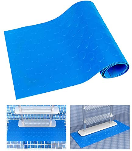 GIONAR 1 Roll 23x90cm Swimming Pool Ladder Mat Non-Slip Pool Step Pad-Medium Swimming Pool Mat Safety Liner for Swimming Pool Liner and Stairs Protective(Dots 1pcs)