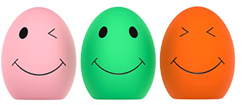 Quietschendes Spielzeug für Hunde, 3 PCS Rubber Bouncy Egg Balls mit Quietschspielzeug für kleine Welpenhunde, Soft Latex Sound Toys für interaktives Abrufspiel,Spielzeug zum Abholen von Spielbällen