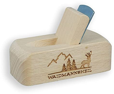 Flaschenöffner Bierhobel - Flaschenöffner aus Holz mit Gravur - Geschenk für Jäger - Jagdgeschenke mit Gravur und Jagdmotiv, Farbe:Hirsch