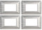 4 Pezzi Placche Compatibile Con Vimar Plana, Placche in Plastica Effetto Satinato (3 Posti/Moduli,Silver Satinato)