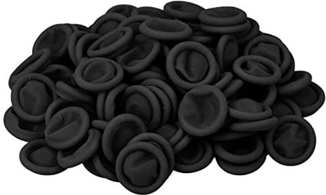 100 Pcs Finger Cots, Disposable Finger Protectors, Latex Anti-Static Finger Tip Rubber Protect Keeping Dressing Dry and Clean (100 Pcs, Black)