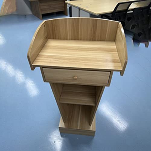 ENHEN Rednerpult Holzkanzelpodium -Podiumschirma Multi Funktionaler Bodenstand Rezeption Office/Seminar/Hochzeit/Schullehrplattform