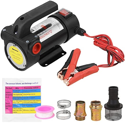 Oil Diesel Transfer Pump, DC12V 260W Electric Fuel Transfer Pump, Electric Oil Diesel Transfer Pump Fuel Extractor Self-Priming, Portable Oil Extractor Pump for Tractor Caravan Truck