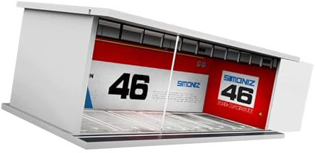 Amagogo 1/64 Druckguss Auto Vitrine mit Licht, 1/64 Landschaft Diorama Parkplatz Auto Garage Vitrine für Geschenke Sportwagen, Stil B