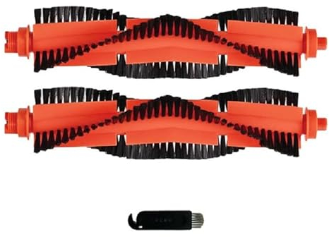 INF Pack de 2 cepillos Rodillos de Repuesto para Xiaomi Robot Vacuum-Mop 2S/Mop P/Mop Pro/XMSTJQR2S/STYTJ02YM, 2 x Cepillo Principal, 1 x Herramienta de Limpieza