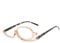 Einseitige Schminkbrille Tragbare rotierende und faltbare Schminkbrille Damen Lesebrille für Make-up mit umkehrbarer Linse +2,50, Braun, brun