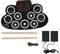 Set di Batteria Elettronica, Set di Batteria Avvolgibile, Kit di Batteria con Pad Avvolgibile da 9 Pad, con Pedali e Bacchette, Doppio Altoparlante Integrato, Ideale per i